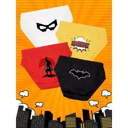 NUSYL Boys Pack Of 4 Printed Cotton Basic Briefs NUBCBRFPO4.0052-picture-21