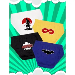 NUSYL Boys Pack Of 4 Printed Cotton Basic Briefs NUBCBRFPO4.0055-picture-51