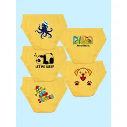 NUSYL Boys Pack Of 5 Graphic Printed Cotton Basic Briefs NUBCBRFPO5.0038-picture-48