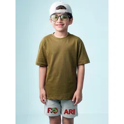 NUSYL Boys Printed Cotton Mid-Rise Shorts-picture-34