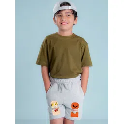 NUSYL Boys Printed Regular Fit Mid-Rise Cotton Shorts-picture-21