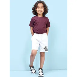 NUSYL Boys Regular Fit Mid-Rise Graphic Printed Cotton Shorts-picture-31