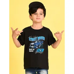 NUSYL Boys Round Neck Typography Printed Oversized T-shirt-picture-58