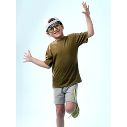 NUSYL Boys Striped Knitted Mid-Rise Shorts-picture-27