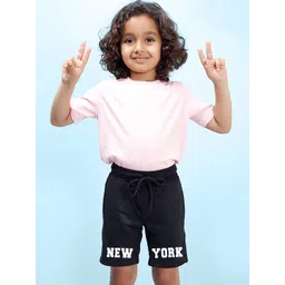 NUSYL Boys Typography Printed Cotton Shorts-picture-23