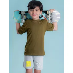 NUSYL Boys Typography Printed Cotton Shorts image 4