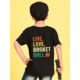NUSYL Boys Typography Printed Round Neck T-shirt-picture-40