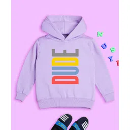 NUSYL Full Sleeves Dude Text Printed Sweatshirt - Purple-picture-12