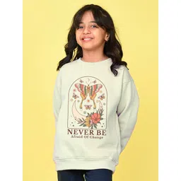 NUSYL Girls Graphic Printed Oversized Fleece Sweatshirt-picture-10
