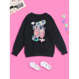 NUSYL Girls Graphic Printed Oversized Sweatshirt-picture-10