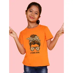NUSYL Girls Graphic Printed Pack Of 3 Round Neck Cotton T-shirt-picture-14