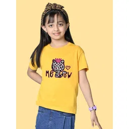 NUSYL Girls Graphic Printed Round Neck Cotton Oversized T-shirt-picture-24