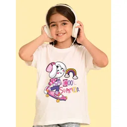 NUSYL Girls Graphic Printed Round Neck Cotton Oversized T-shirt-picture-25