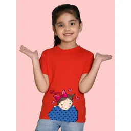 NUSYL Girls Graphic Printed T-shirt-picture-15