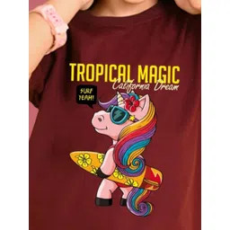 NUSYL Girls Graphic Printed T-shirt image 5