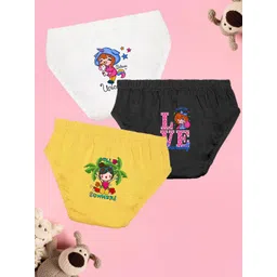 NUSYL Girls Pack Of 3 Printed Cotton Basic Briefs NUGCBRFPO3.0005-picture-28