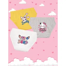 NUSYL Girls Pack Of 3 Printed Cotton Basic Briefs NUGCBRFPO3.0018-picture-49