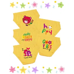 NUSYL Girls Pack Of 5 Cotton Printed Briefs-picture-48