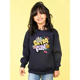 NUSYL Girls Printed Oversized Fleece Sweatshirt-picture-21