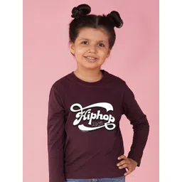 NUSYL Girls Typography Printed Long Sleeves T-shirt-picture-24