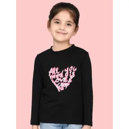 NUSYL Girls Typography Printed Long Sleeves T-shirt-picture-28