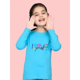 NUSYL Girls Typography Printed Long Sleeves T-shirt-picture-30