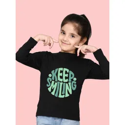 NUSYL Girls Typography Printed Long Sleeves T-shirt-picture-20