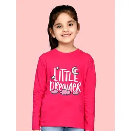 NUSYL Girls Typography Printed Long Sleeves T-shirt-picture-23