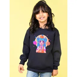 NUSYL Girls Typography Printed Oversized Long Sleeves Sweatshirt-picture-15