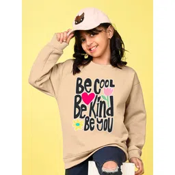 NUSYL Girls Typography Printed Round Neck Long SLeeve Oversized Pullover Sweatshirt-picture-17