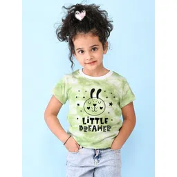 NUSYL Girls Typography Printed Tie &  Dye T-shirt-picture-10