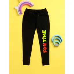 NUSYL Kids Black Printed Joggers-picture-21