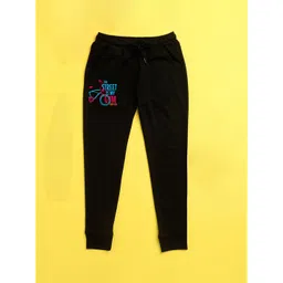 NUSYL Kids Black Printed Joggers-picture-27