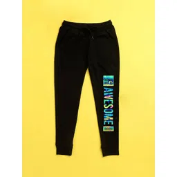 NUSYL Kids Black Printed Joggers-picture-15