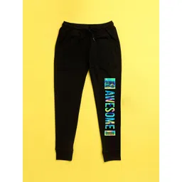 NUSYL Kids Black Printed Joggers-picture-16