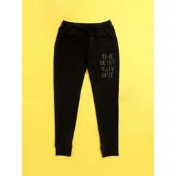 NUSYL Kids Black Printed Joggers-picture-17