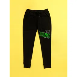 NUSYL Kids Black Printed Joggers-picture-30