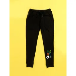 NUSYL Kids Black Printed Joggers-picture-18