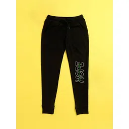 NUSYL Kids Black Printed Joggers Track Pant-picture-32