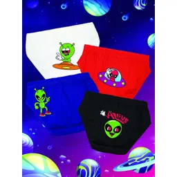 NUSYL Pack Of 4 Boys Printed Cotton Basic BriefsNUBCBRFPO4.0066-picture-46