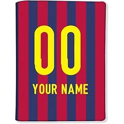 nutcase Personalized Passport Holder Passport Cover- PU Leather Polyfabric Travel Wallet Case - Add Your Name & Lucky Number - Football Jersey Name & Number-picture-53