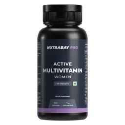 Nutrabay Pro Active Multivitamin for Women - 100% RDA of Iron, Vitamin A, B5, B6, C, D, E & K and Multiminerals for Immunity, Hair, Skin & Strong Bones - 60 Veg Tablets-picture-14