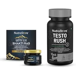 NutraStore Testo Rush & Shaktiras Shilajit Resin 24 k gold Combo |Strength & Stamina Support | Tribulus, Ashwagandha, Cordyceps & Himalayan Pure Shilajit-picture-27