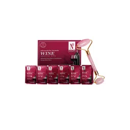 NutriGlow Naturals Sustainable Wine Facial Kit for Blemish Free Complexion 60 g with Jade Roller-picture-16