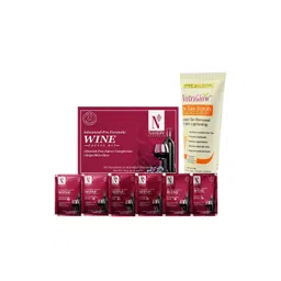 NutriGlow Naturals Wine Facial Kit -60gm and De Tan Scrub -65gm image 1