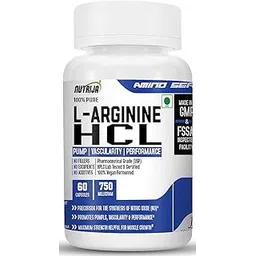 NutriJa L-Arginine HCL Capsules - Highest Bioavailability form of L-Arginine | Maximum Strength, Nitric Oxide Precursor (60 Capsules)-image-9