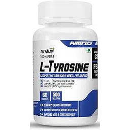 NutriJa L-Tyrosine 500mg Pure & USP Grade - 60 Capsules-image-23