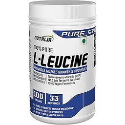 NutriJa L-Leucine - (100 grams) 100% Pure & USP Grade- Intra Workout Supplement Powder| for Muscle Recovery And Building Lean Muscles-image-18