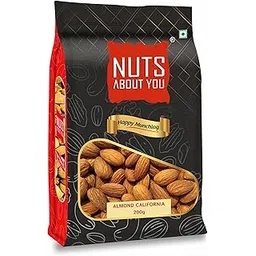 Nuts About You Premium ALMONDS, 200 g | New Crop | Premium | 100% Natural | Badam | Fresh & Crisp |-picture-18