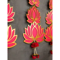 Nutts MDF Lotus Collection Pink Hanging Lotus Pack of 2-picture-14